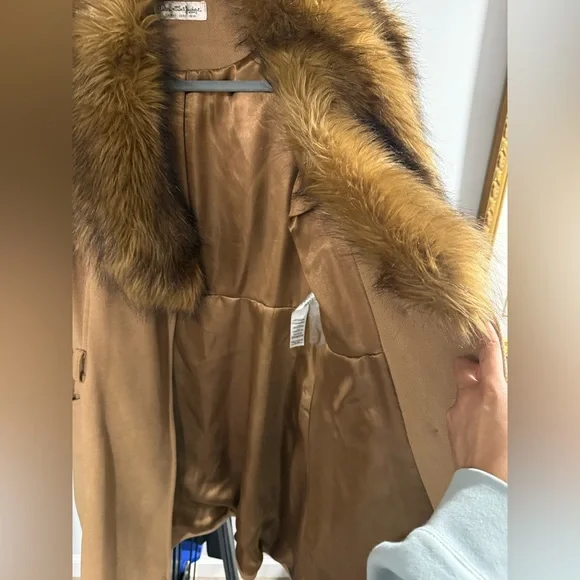 Faux fur pea coat - Picture 3 of 8